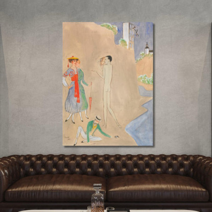 Conversazione Nils Dardel ndr25 quadro stampato su tela