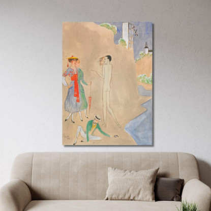 Conversazione Nils Dardel ndr25 quadro stampato su tela