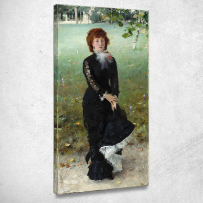 Marie Buloz Pailleron Madame Édouard Pailleron John Singer Sargent jss158 quadro stampato su tela