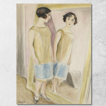 Lucienne Allo Specchio Nils Dardel ndr30 quadro stampato su tela