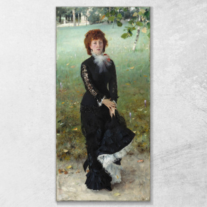 Marie Buloz Pailleron Madame Édouard Pailleron John Singer Sargent jss158 quadro stampato su tela