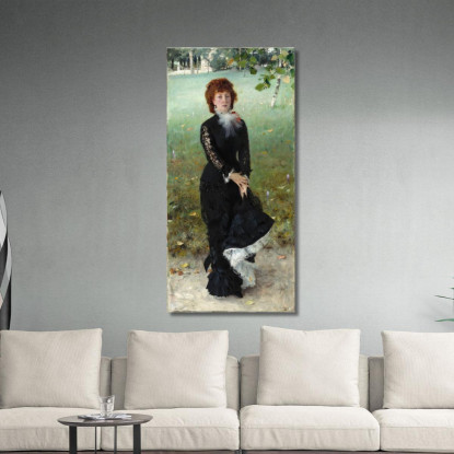 Marie Buloz Pailleron Madame Édouard Pailleron John Singer Sargent jss158 quadro stampato su tela