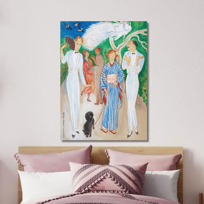 Pavoni Nils Dardel ndr37 quadro stampato su tela