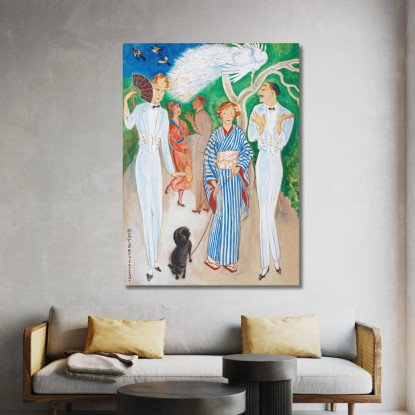 Pavoni Nils Dardel ndr37 quadro stampato su tela