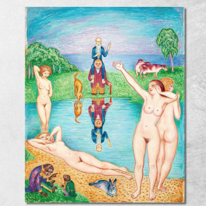 Il Ritorno Ai Campi Di Gioco Della Gioventù Nils Dardel ndr45 quadro stampato su tela