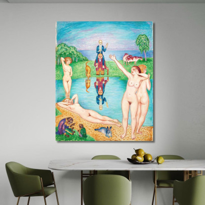 Il Ritorno Ai Campi Di Gioco Della Gioventù Nils Dardel ndr45 quadro stampato su tela