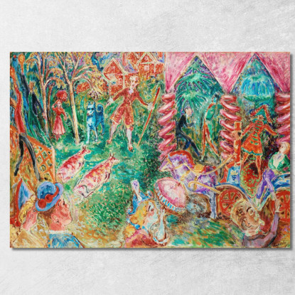 L'Hotel Del Turista A Rättvik Nils Dardel ndr46 quadro stampato su tela