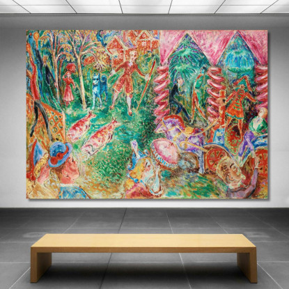 L'Hotel Del Turista A Rättvik Nils Dardel ndr46 quadro stampato su tela