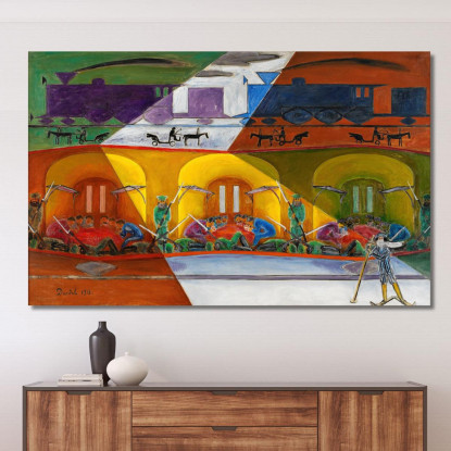 Il Treno Transiberiano Nils Dardel ndr48 quadro stampato su tela