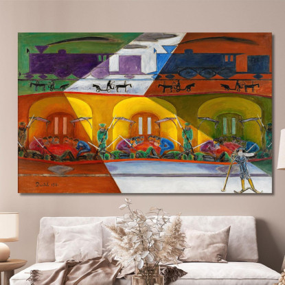 Il Treno Transiberiano Nils Dardel ndr48 quadro stampato su tela