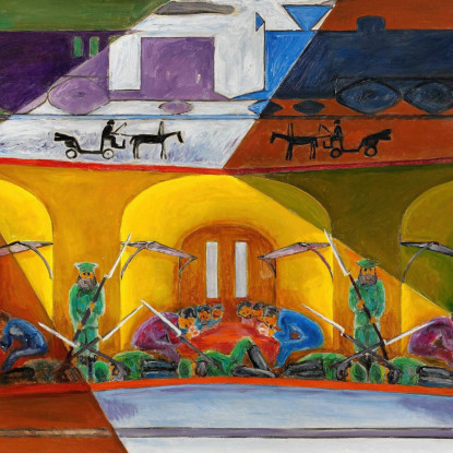 Il Treno Transiberiano Nils Dardel ndr48 quadro stampato su tela