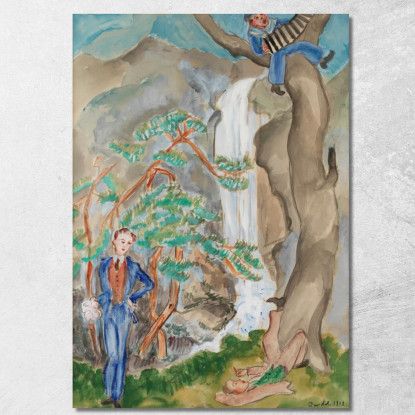 Corteggiamento Marinaio Hildesborg Nils Dardel ndr51 quadro stampato su tela