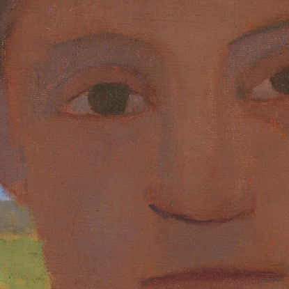Testa Della Sorella Herma Con Corona Di Margherite Sul Cappello Paula Modersohn-Becker pmb28 quadro stampato su tela