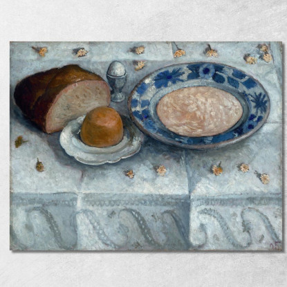Natura Morta Con Zuppa Di Latte (Tavola Per La Colazione) Paula Modersohn-Becker pmb48 quadro stampato su tela