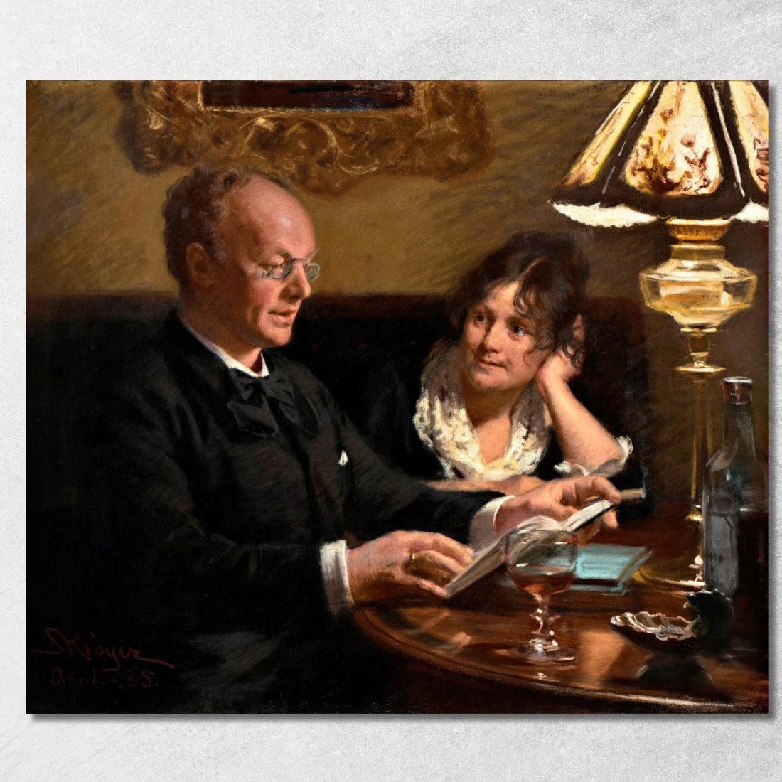 Doppio Ritratto Dell'Attore Reale Emil Poulsen E Di Sua Moglie Anna Born Næser Peder Severin Krøyer psk17 quadro stampato su te