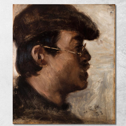 Eilif Peterssen Peder Severin Krøyer psk18 quadro stampato su tela