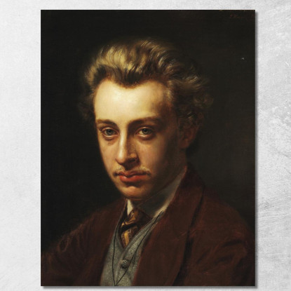 Ritratto Del Pittore Frans Schwartz Peder Severin Krøyer psk47 quadro stampato su tela