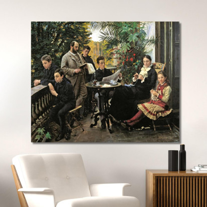 Ritratto Della Famiglia Hirschsprung Peder Severin Krøyer psk59 quadro stampato su tela