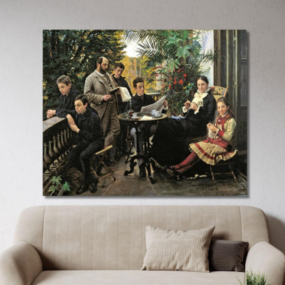 Ritratto Della Famiglia Hirschsprung Peder Severin Krøyer psk59 quadro stampato su tela