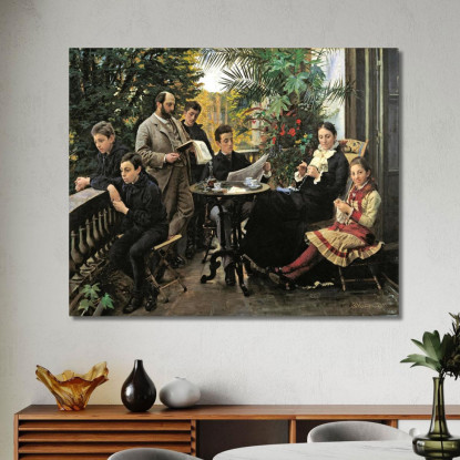 Ritratto Della Famiglia Hirschsprung Peder Severin Krøyer psk59 quadro stampato su tela