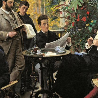 Ritratto Della Famiglia Hirschsprung Peder Severin Krøyer psk59 quadro stampato su tela