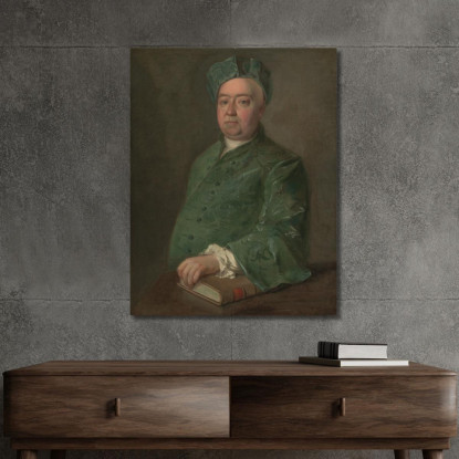 Un Uomo Sconosciuto Philippe Mercier pmr4 quadro stampato su tela