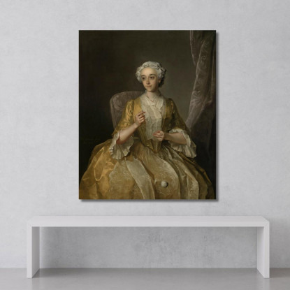 Ritratto Di Una Signora Philippe Mercier pmr8 quadro stampato su tela