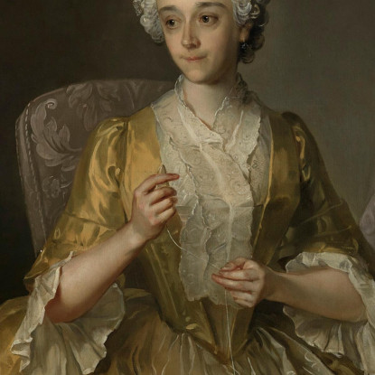 Ritratto Di Una Signora Philippe Mercier pmr8 quadro stampato su tela