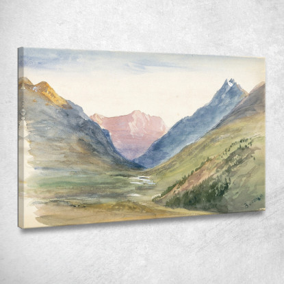 Vista Montagna A Bormio John Singer Sargent jss177 quadro stampato su tela
