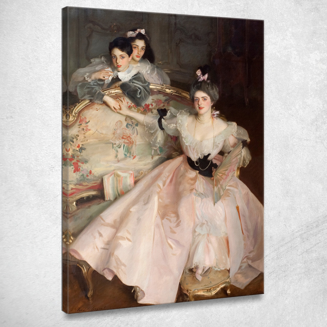 La Signora Carl Meyer E I Suoi Figli John Singer Sargent jss179 quadro stampato su tela