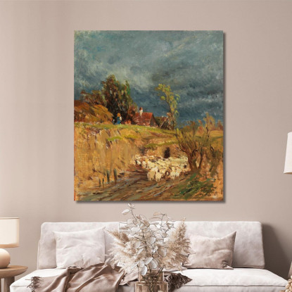 Una Tempesta In Arrivo Su Haslau Tina Blau tbl1 quadro stampato su tela