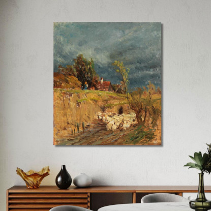 Una Tempesta In Arrivo Su Haslau Tina Blau tbl1 quadro stampato su tela