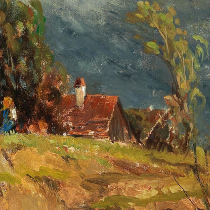 Una Tempesta In Arrivo Su Haslau Tina Blau tbl1 quadro stampato su tela