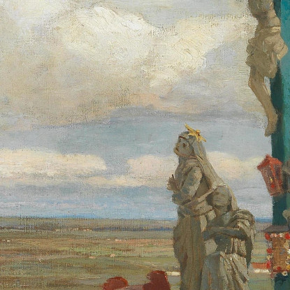 Un Gruppo Del Calvario Sull'Hochberg Vicino A Perchtoldsdorf Tina Blau tbl2 quadro stampato su tela