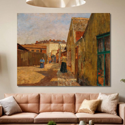 Un Vicolo Cieco A Vienna-Erdberg Tina Blau tbl4 quadro stampato su tela