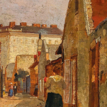 Un Vicolo Cieco A Vienna-Erdberg Tina Blau tbl4 quadro stampato su tela