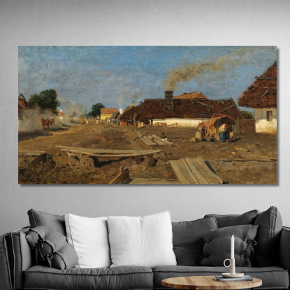 Una Strada Di Campagna A Szolnok Tina Blau tbl10 quadro stampato su tela