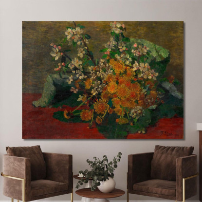 Composizione Floreale – Tarassaco E Fiori Di Melo Tina Blau tbl20 quadro stampato su tela