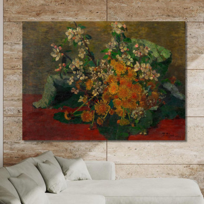 Composizione Floreale – Tarassaco E Fiori Di Melo Tina Blau tbl20 quadro stampato su tela