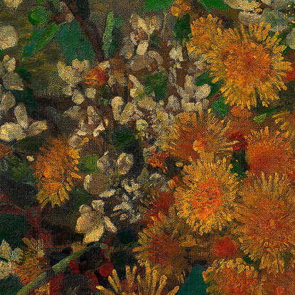 Composizione Floreale – Tarassaco E Fiori Di Melo Tina Blau tbl20 quadro stampato su tela