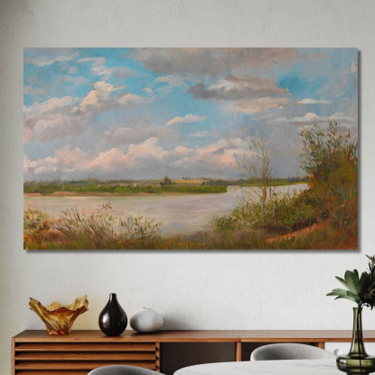 Paesaggio Del Danubio Tina Blau tbl23 quadro stampato su tela