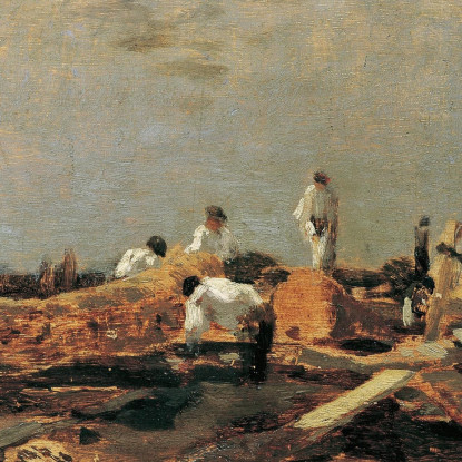 Zatterieri Sulla Theiß Tina Blau tbl26 quadro stampato su tela