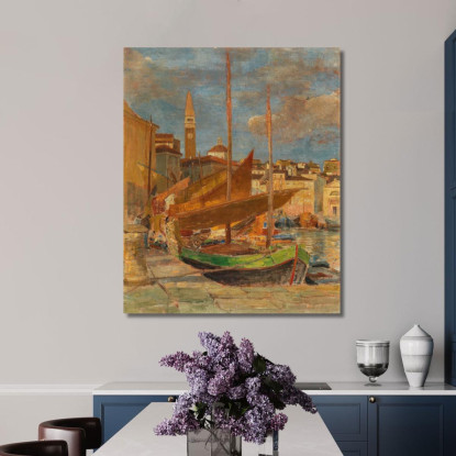 Nel Porto Di Pirano 3 Tina Blau tbl32 quadro stampato su tela