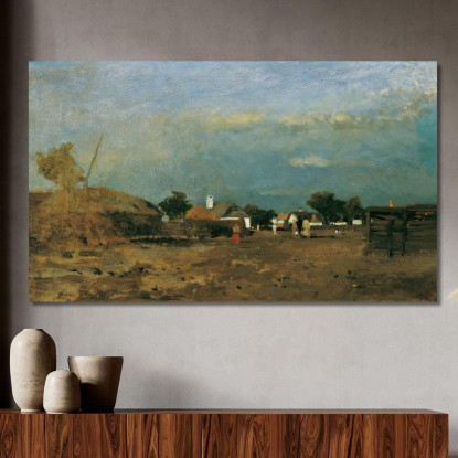 Paesaggio Nella Puszta Di Szolnok Tina Blau tbl39 quadro stampato su tela