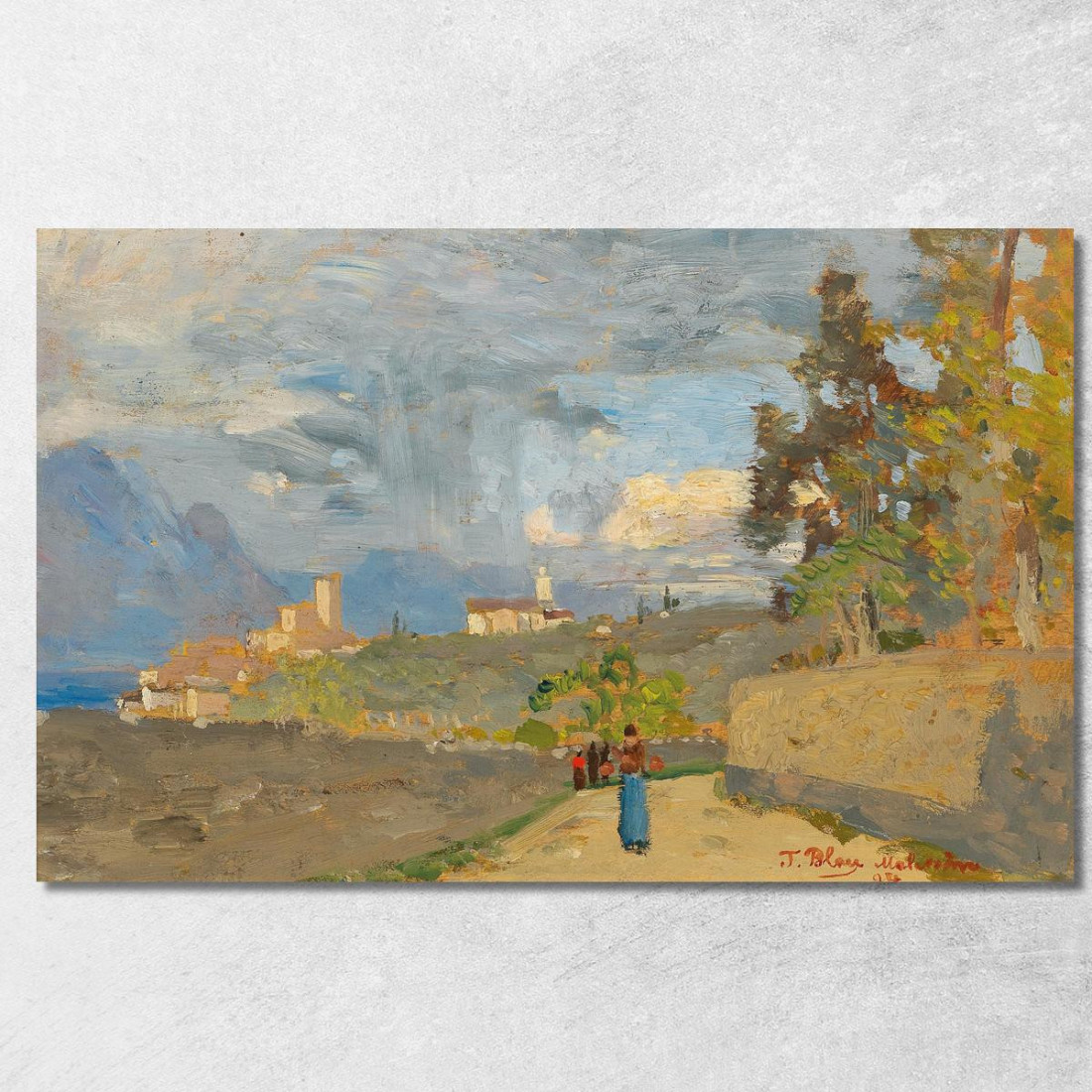Malcesine Tina Blau tbl40 quadro stampato su tela