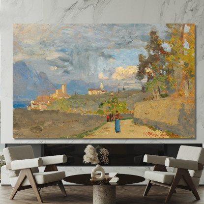 Malcesine Tina Blau tbl40 quadro stampato su tela