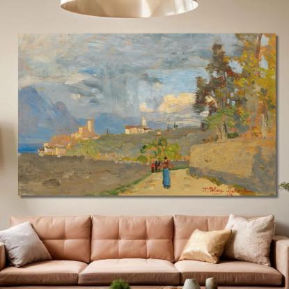 Malcesine Tina Blau tbl40 quadro stampato su tela