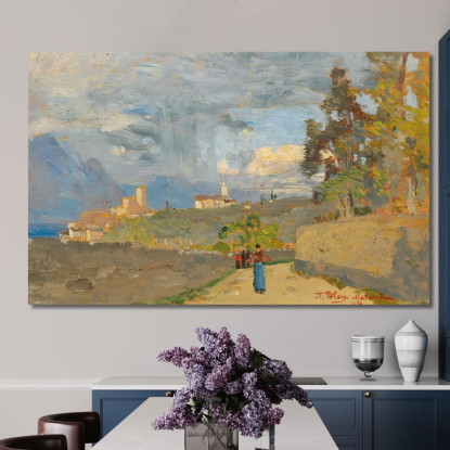 Malcesine Tina Blau tbl40 quadro stampato su tela