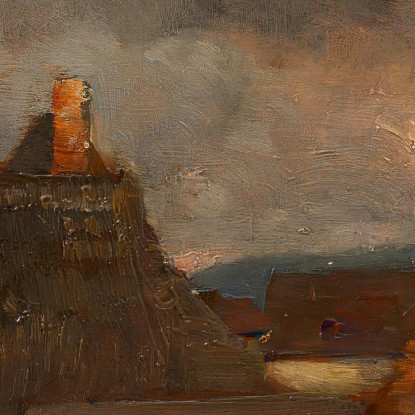 Villaggio Con Tempo Cupo – Weißenkirchen Tina Blau tbl44 quadro stampato su tela