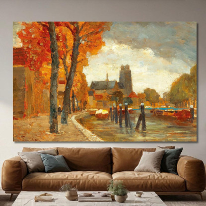 Scena A Dordrecht Tina Blau tbl52 quadro stampato su tela